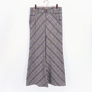 Free People Low Rise Plaid Flare Pants